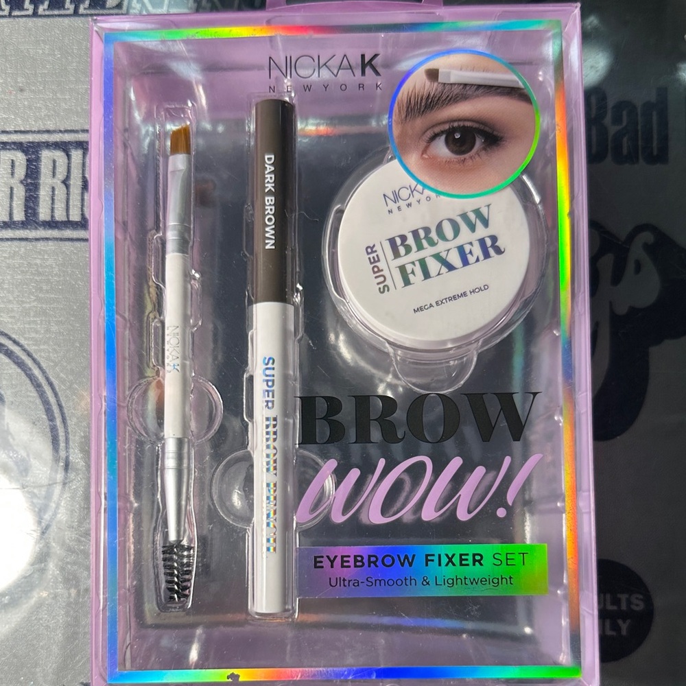 Brow Wow Eyebrow Fixer Set - Dark Brown